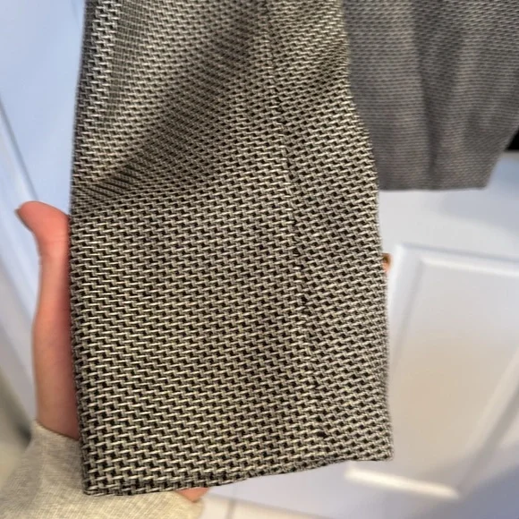 Max Mara Giochi Black White Wool Jacket Blazer Collarless - Picture 4 of 9